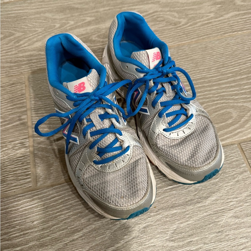 New Balance Gray and Blue Running Shoes